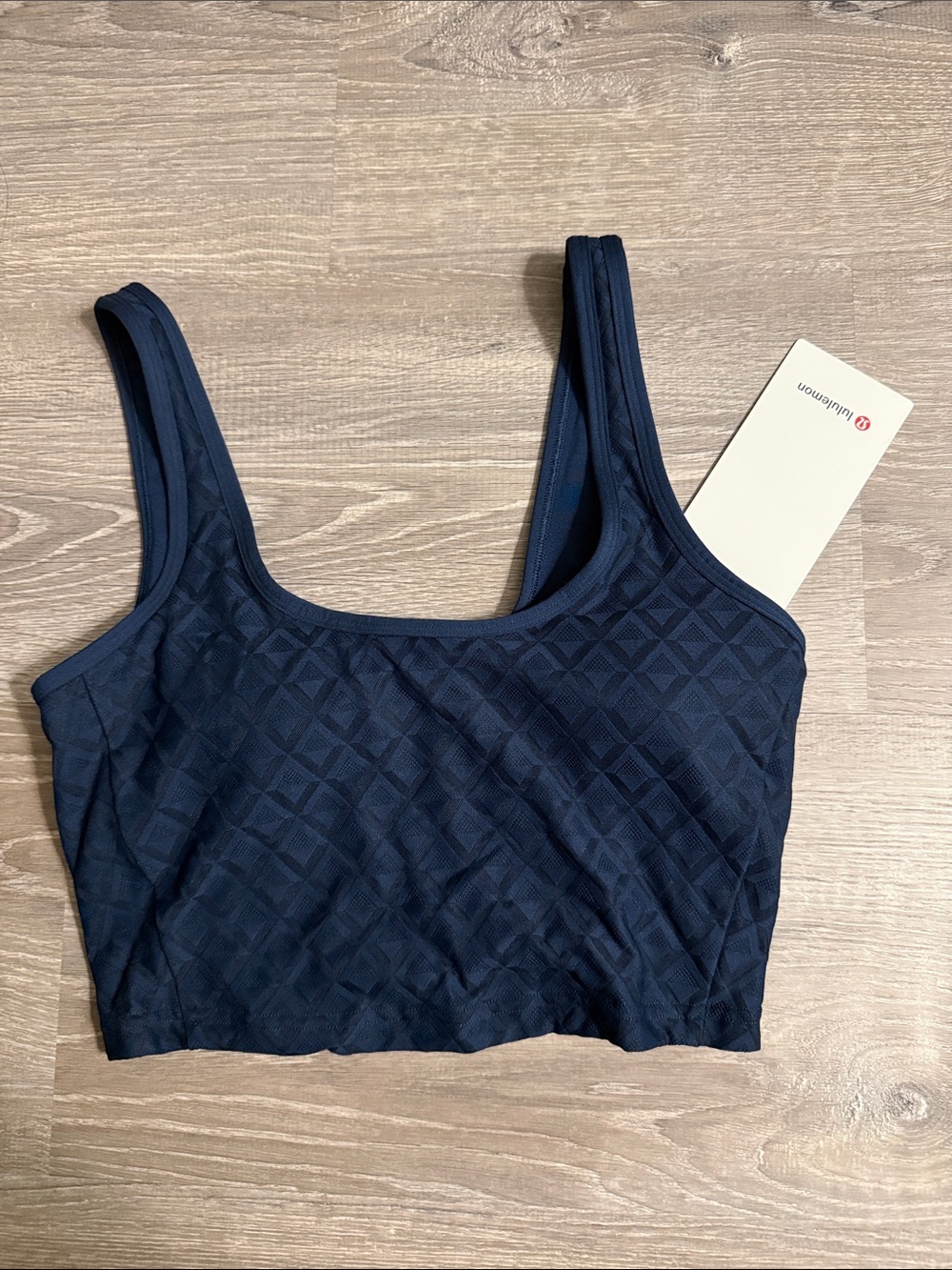 Lululemon Textured Mesh Tennis Tank - Sports Bra - Navy Blue